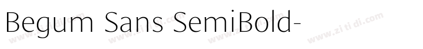 Begum Sans SemiBold字体转换